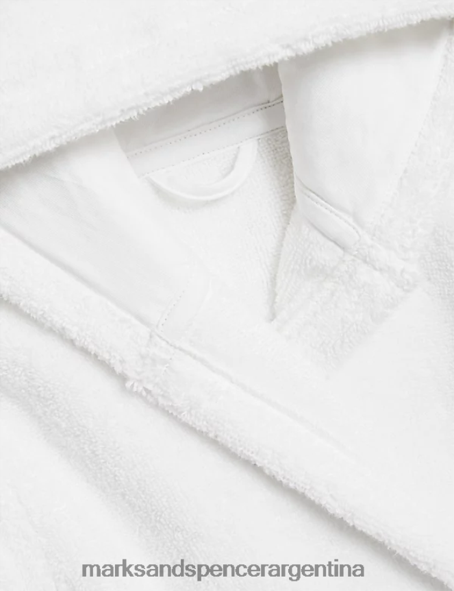 Marks & Spencer bebé bata de baño con capucha de puro algodón accesorios blanco 46VL7796