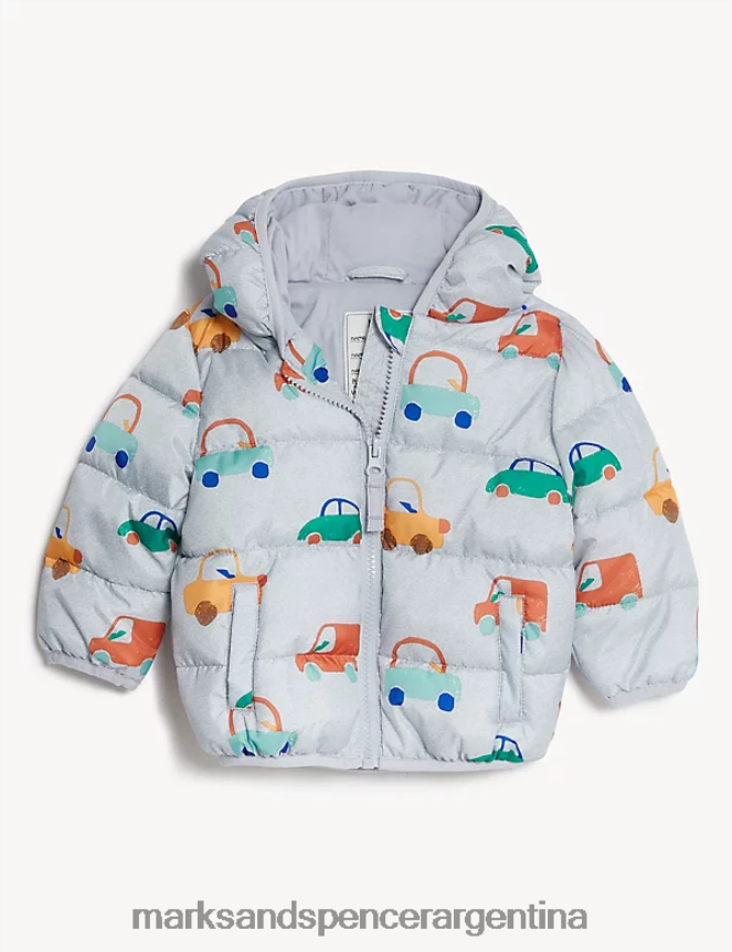 Marks & Spencer bebé abrigo con estampado de coches ropa mezcla gris 46VL7366