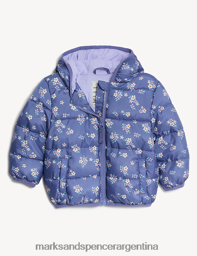 Marks & Spencer bebé abrigo de flores - ropa mezcla azul marino 46VL7652