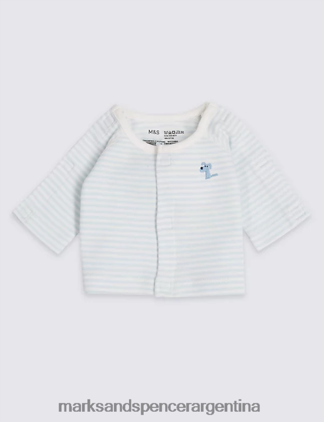 Marks & Spencer bebé chaqueta de punto adaptable para prematuros ropa mezcla azul 46VL7562