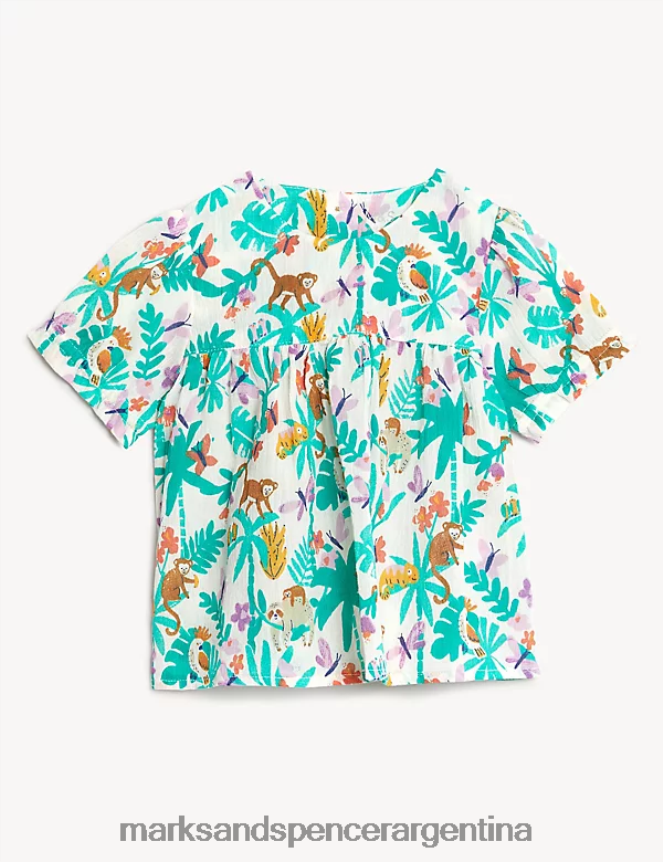 Marks & Spencer bebé Conjunto de 2 piezas con estampado de jungla de puro algodón ropa multi 46VL7716