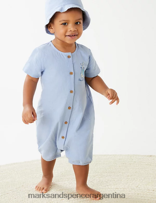 Marks & Spencer bebé Conjunto de 2 piezas de Peter Rabbit de puro algodón ropa mezcla azul 46VL7400