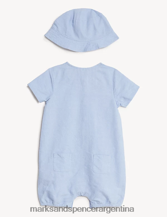 Marks & Spencer bebé Conjunto de 2 piezas de Peter Rabbit de puro algodón ropa mezcla azul 46VL7400