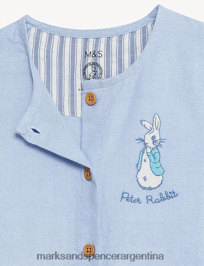 Marks & Spencer bebé Conjunto de 2 piezas de Peter Rabbit de puro algodón ropa mezcla azul 46VL7400