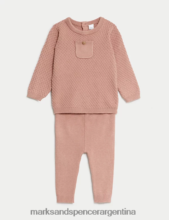 Marks & Spencer bebé Conjunto de punto de 2 piezas ropa arenisca 46VL7586