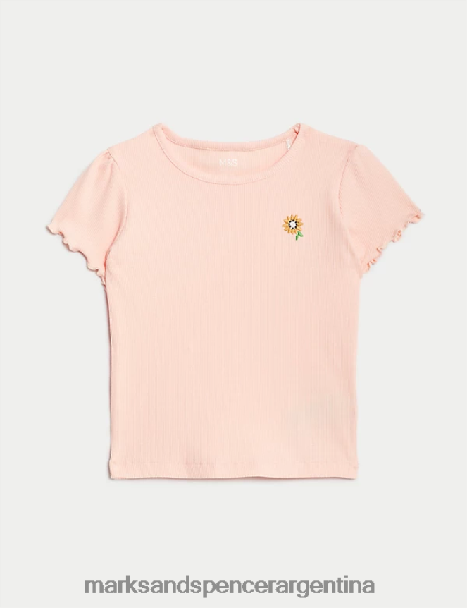 Marks & Spencer bebé Traje de girasol rico en algodón de 2 piezas ropa mezcla de durazno 46VL7726
