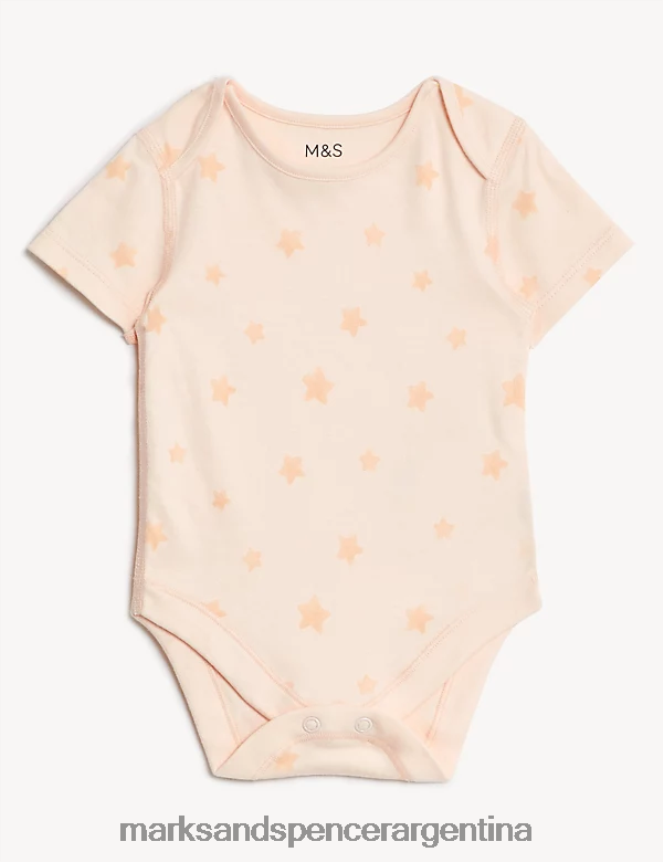 Marks & Spencer bebé Pack de 3 bodis con estrellas de puro algodón ropa multi 46VL7484