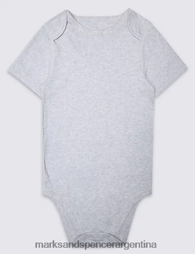 Marks & Spencer bebé body adaptable de puro algodón ropa marga gris 46VL7594