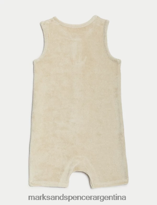 Marks & Spencer bebé mameluco rico en algodón ropa piedra 46VL7454