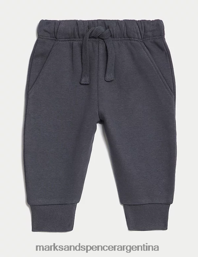 Marks & Spencer bebé joggers ricos en algodón ropa carbón 46VL7560