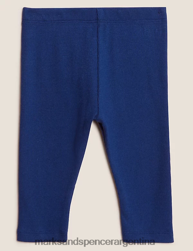 Marks & Spencer bebé leggings de canalé ricos en algodón ropa Armada 46VL7780