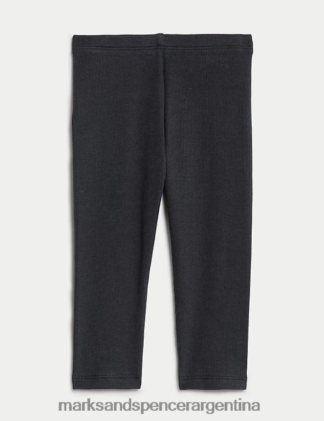 Marks & Spencer bebé leggings ricos en algodón ropa carbón 46VL7946