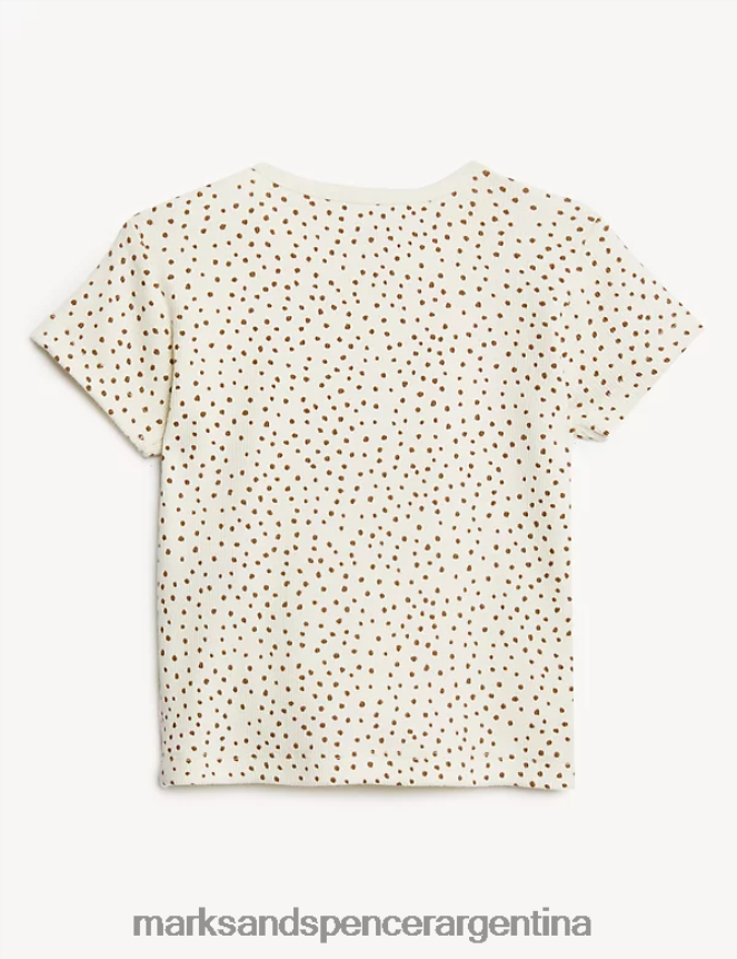 Marks & Spencer bebé Camiseta de algodón con eslogan Big Hugs ropa mezcla de moca 46VL7448