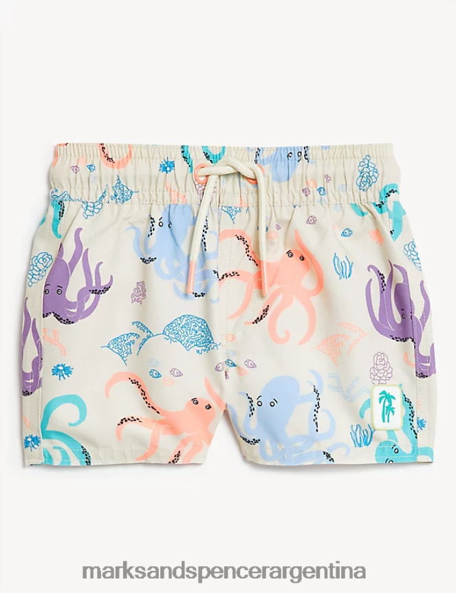 Marks & Spencer bebé shorts de baño con estampado de pulpo ropa multi 46VL7570