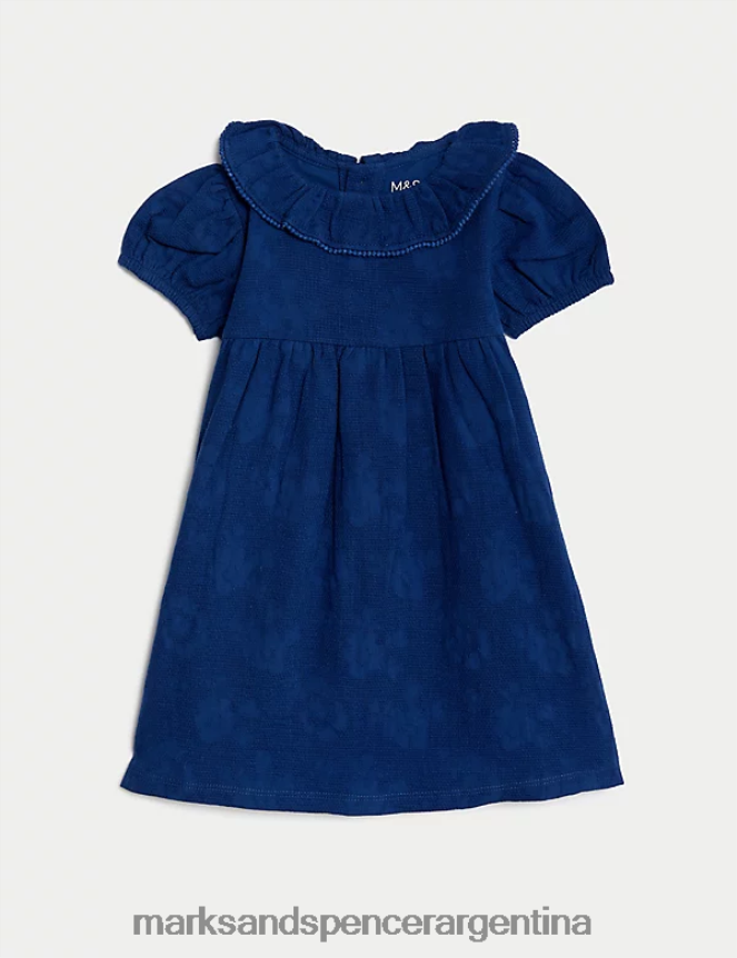 Marks & Spencer bebé vestido con cuello de puro algodón ropa Armada 46VL7700