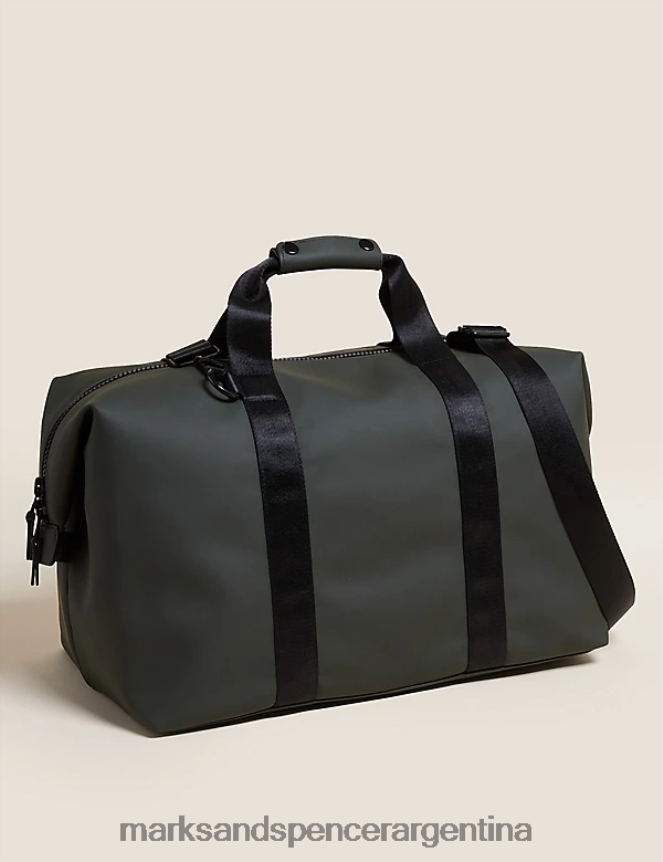 Marks & Spencer hombres bolsa de fin de semana de goma accesorios caqui 46VL6806
