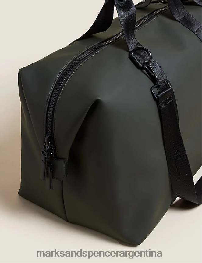 Marks & Spencer hombres bolsa de fin de semana de goma accesorios caqui 46VL6806