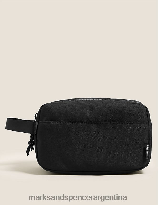 Marks & Spencer hombres neceser protector de poliéster reciclado accesorios negro 46VL6250