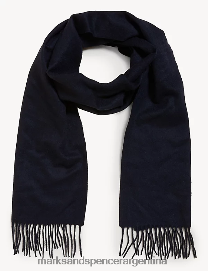 Marks & Spencer hombres bufanda de pura cachemira accesorios Armada 46VL6450