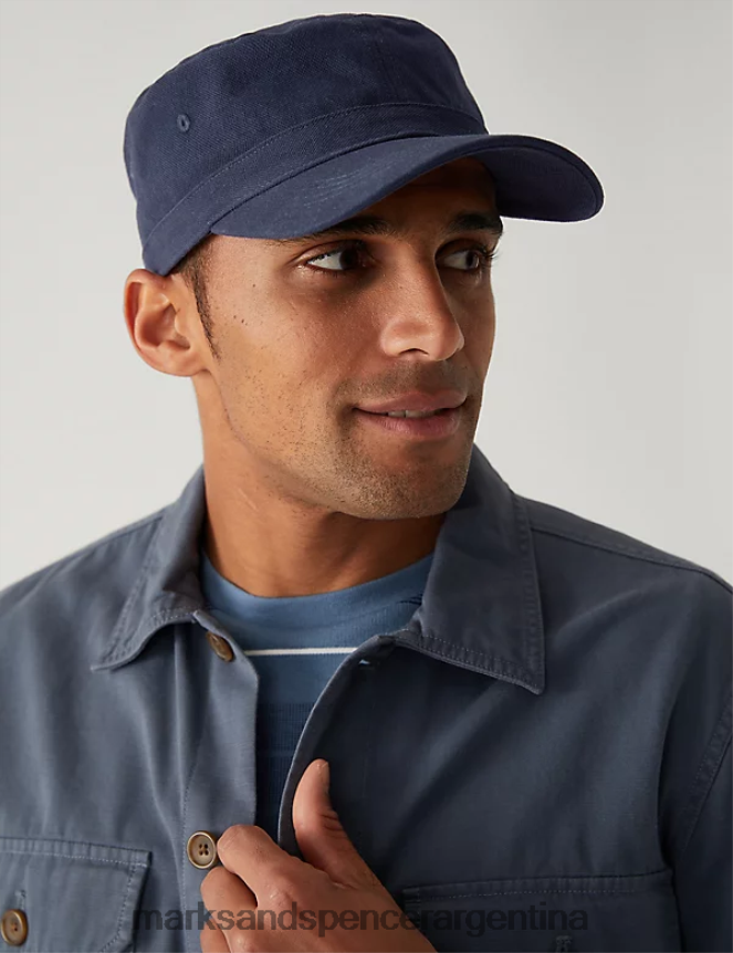 Marks & Spencer hombres gorra de béisbol de puro algodón accesorios azul marino oscuro 46VL6002