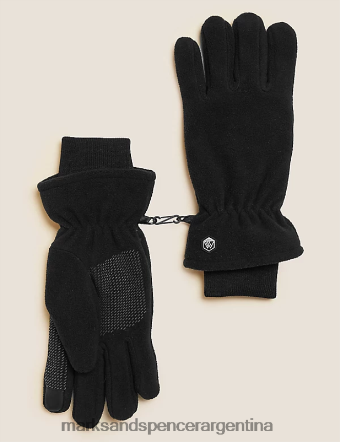 Marks & Spencer hombres guantes de lana accesorios negro 46VL6342