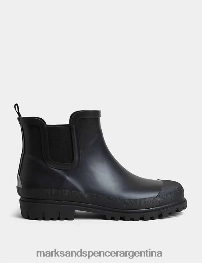 Marks & Spencer hombres botas chelsea impermeables calzado negro 46VL7118