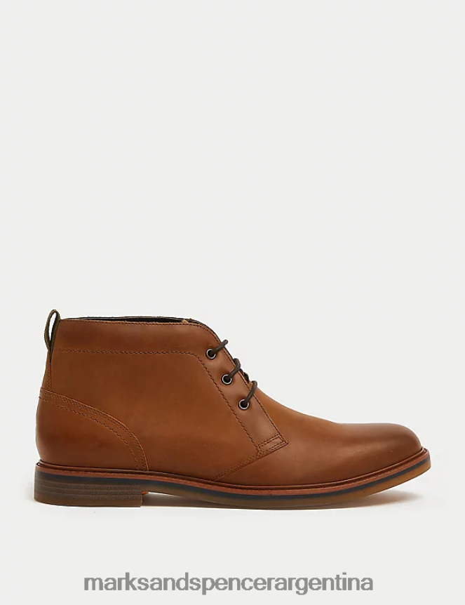 Marks & Spencer hombres botas chukka de cuero calzado broncearse 46VL7094