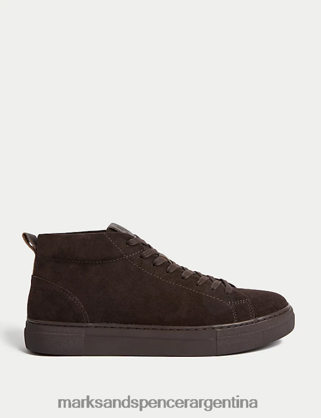 Marks & Spencer hombres botas chukka de gamuza calzado marrón 46VL5598