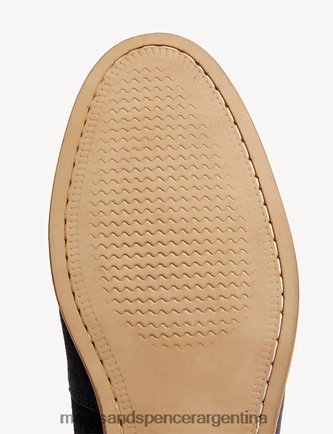 Marks & Spencer hombres mocasines sin cordones de gamuza resistentes a las manchas calzado Armada 46VL7098