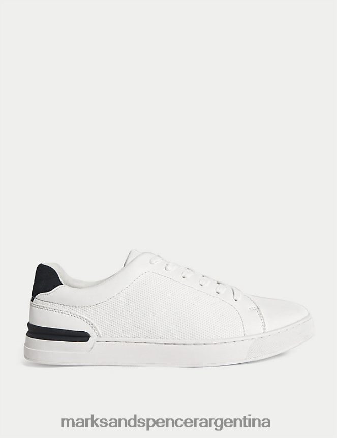 Marks & Spencer hombres zapatillas con cordones calzado blanco 46VL5912