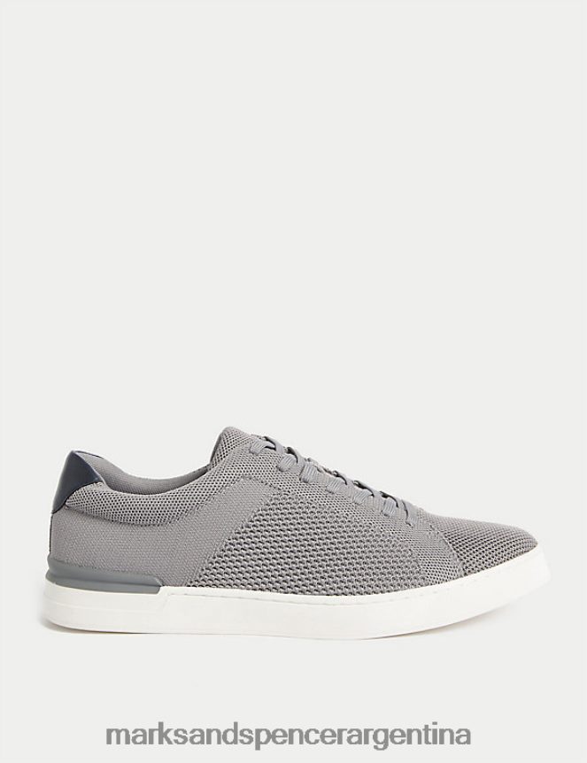 Marks & Spencer hombres zapatillas con cordones calzado gris 46VL6248