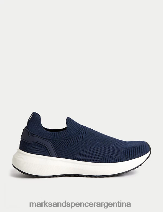 Marks & Spencer hombres zapatillas sin cordones calzado Armada 46VL4810
