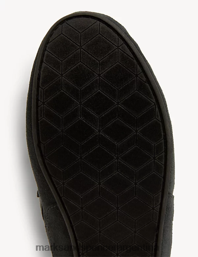 Marks & Spencer hombres zapatillas tipo mocasín de ante calzado azul medio 46VL6770