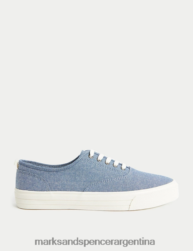Marks & Spencer hombres zapatos de lona con cordones calzado cambray 46VL6064