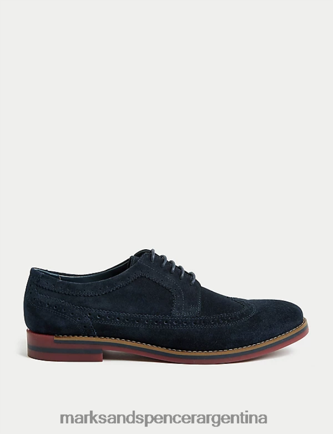 Marks & Spencer hombres zapatos brogue de gamuza calzado Armada 46VL5828