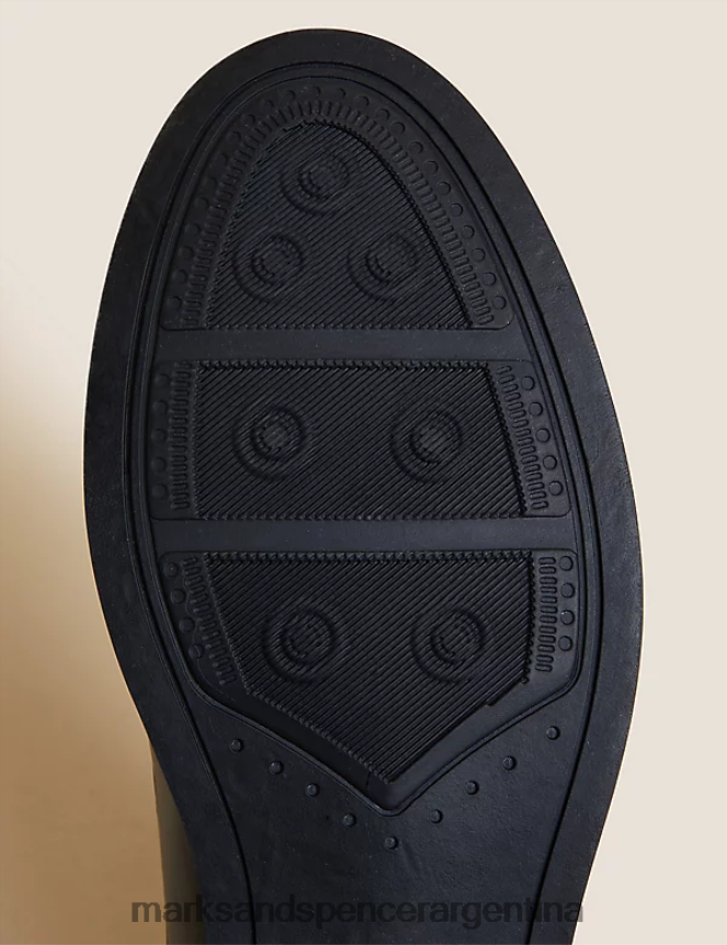Marks & Spencer hombres zapatos derby de cuero calzado negro 46VL6176