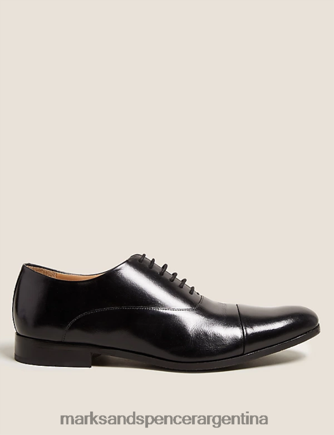 Marks & Spencer hombres zapatos oxford de cuero calzado negro 46VL7136
