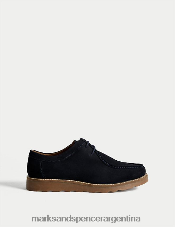 Marks & Spencer hombres zapato delantal clifton de gamuza calzado Armada 46VL5680
