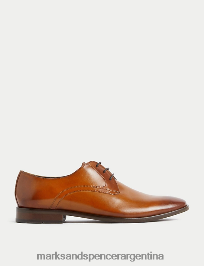 Marks & Spencer hombres zapatos derby de cuero calzado broncearse 46VL5840