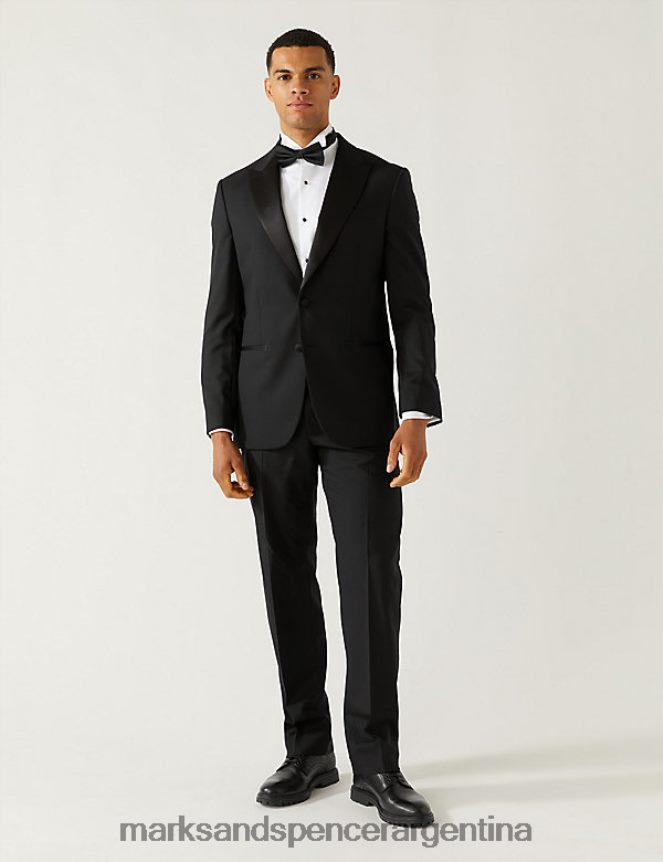 Marks & Spencer hombres Chaqueta de esmoquin regular fit de pura lana ropa negro 46VL6862