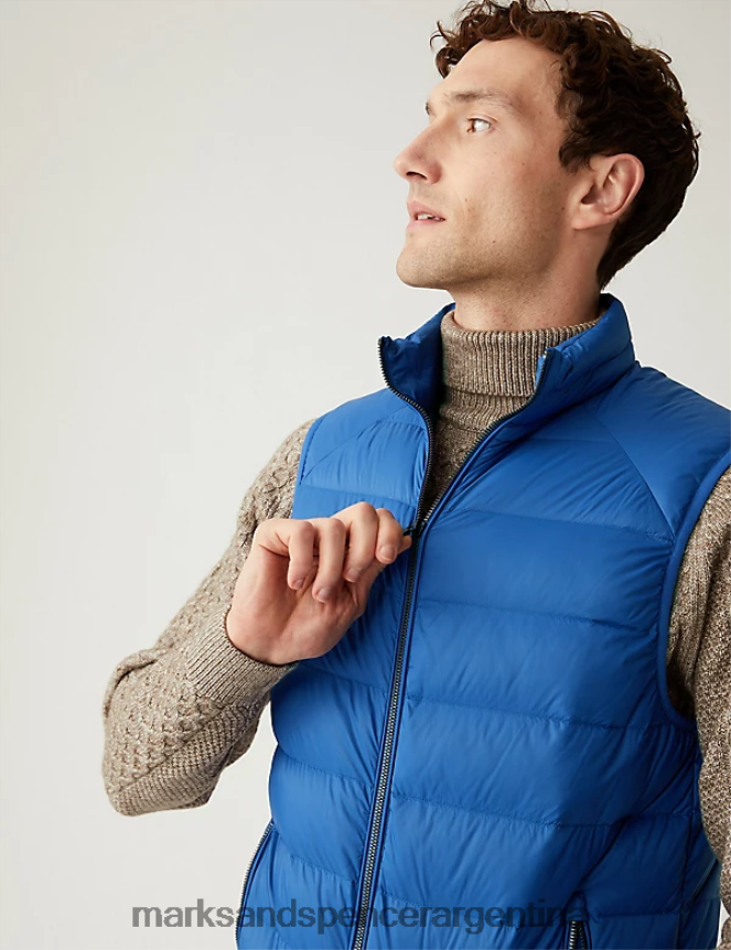 Marks & Spencer hombres chaleco de plumas y plumón ropa cobalto 46VL6954