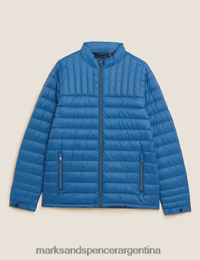 Marks & Spencer hombres chaqueta acolchada de plumas y plumón ropa fuerza aérea ligera 46VL7476