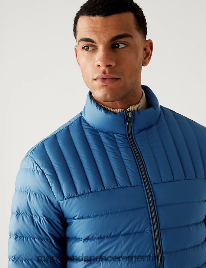 Marks & Spencer hombres chaqueta acolchada de plumas y plumón ropa fuerza aérea ligera 46VL7476