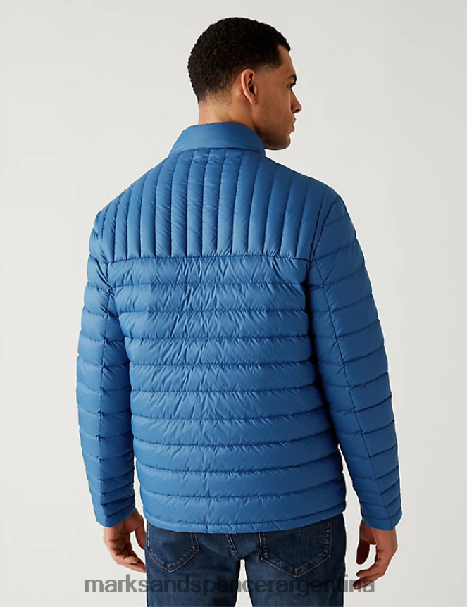 Marks & Spencer hombres chaqueta acolchada de plumas y plumón ropa fuerza aérea ligera 46VL7476