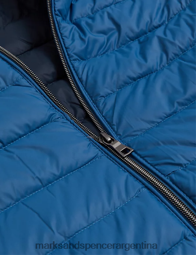 Marks & Spencer hombres chaqueta acolchada de plumas y plumón ropa fuerza aérea ligera 46VL7476