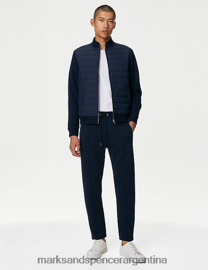 Marks & Spencer hombres chaqueta bomber acolchada ropa azul marino oscuro 46VL6080