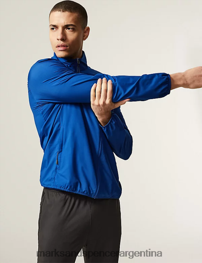 Marks & Spencer hombres chaqueta súper ligera con ropa de tormenta ropa cobalto 46VL6132