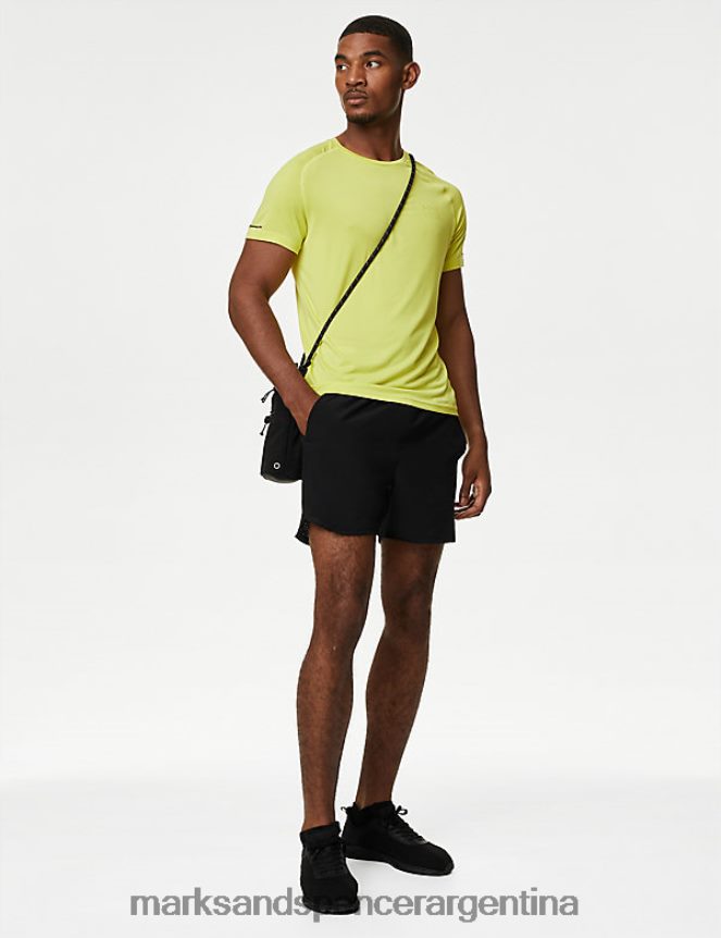 Marks & Spencer hombres pantalones cortos deportivos de secado rápido ropa negro 46VL5406
