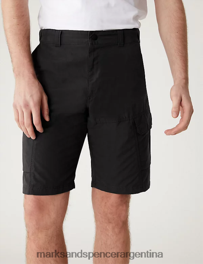 Marks & Spencer hombres pantalones cortos trek cargo para tormentas ropa gris 46VL6846