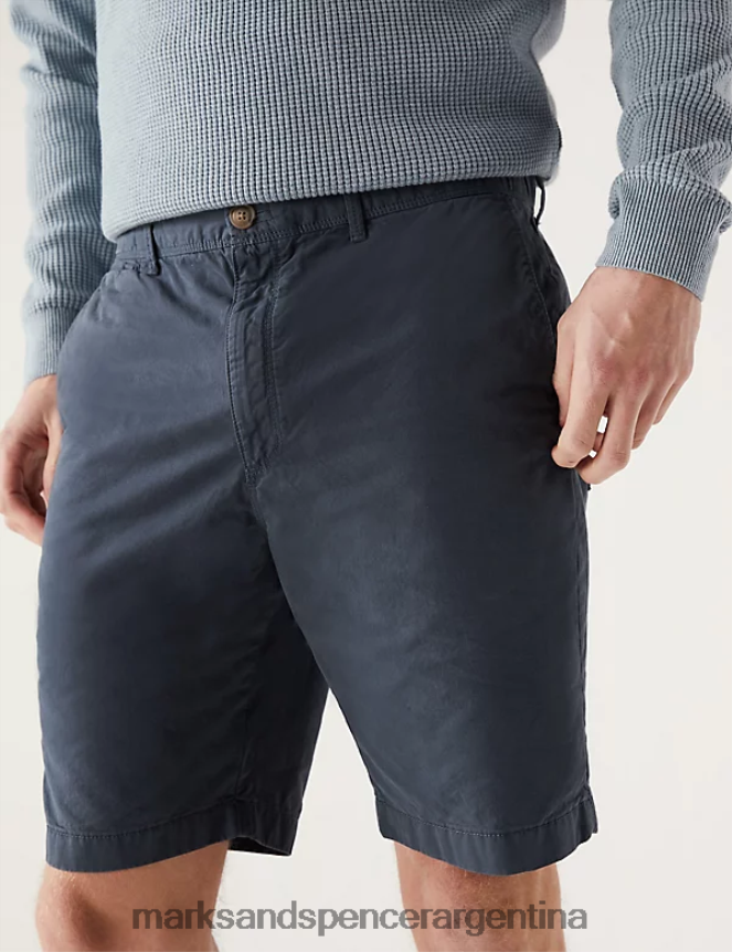 Marks & Spencer hombres shorts de puro algodón con cintura semielástica ropa Armada 46VL6802